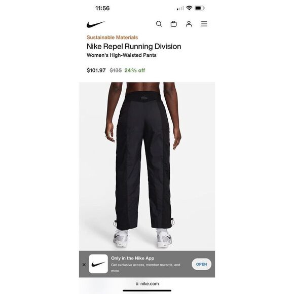 Nike FB7825-010 Women's Sz Small Black Run Division Storm-Fit Run Jogger Pants - Picture 15 of 16